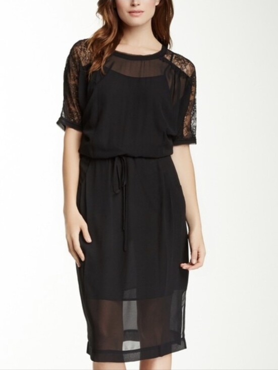 Cynthia Steffe Dresses & Skirts - Cynthia Steffe Women's Bee Lace Sleeve Tie Waist Midi Dress, Lined, Size 8, NWT